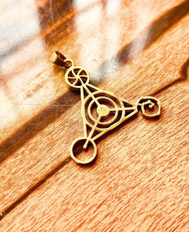 1/3/10 Pieces Triangle Mandala Brass Pendant - Image 2