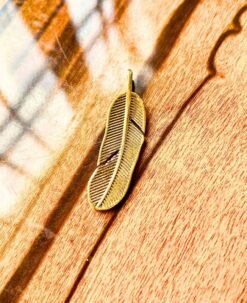 Alternative view of 1/3/10 Pieces Etched Feather Brass Pendant