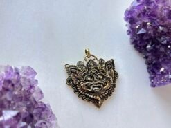 1/3/10 Pieces Protective Demon Face Brass Pendant