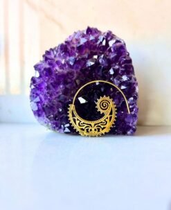 5/20 Pairs Meticulous Spiral Filigree Brass Earrings