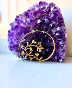 5/20 Pairs Vine Filigree Hoop Brass Earrings