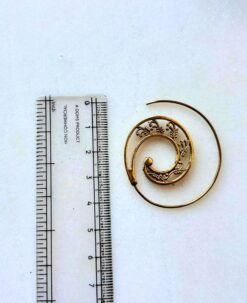 Alternative view of 5/20 Pairs Floral Spiral Filigree Brass Earrings
