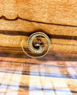 Alternative view of 5/20 Pairs Peacock Spiral Filigree Brass Earrings