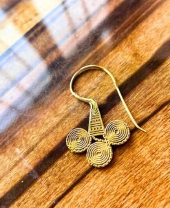 Alternative view of 5/20 Pairs Triple Spiral Filigree Brass Earrings