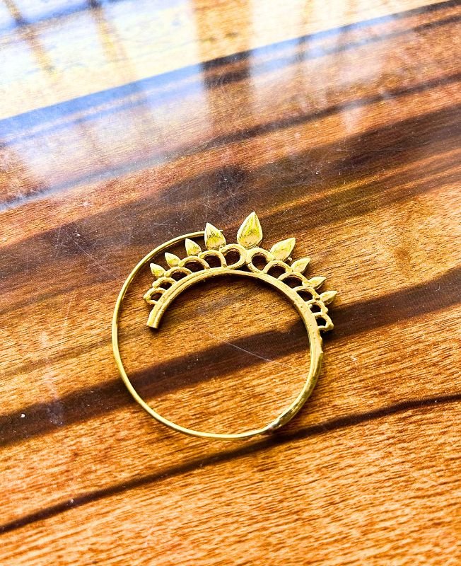 5/20 Pairs Mandala Swirl Filigree Brass Earrings - Image 2