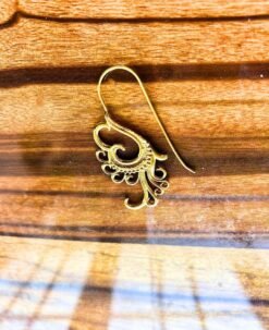Alternative view of 5/20 Pairs Curl Swirl Filigree Brass Earrings