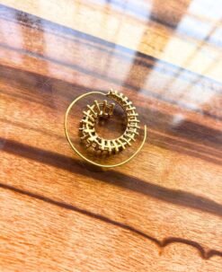 Alternative view of 5/20 Pairs Cyclical Spiral Filigree Brass Earrings