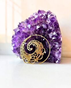 5/20 Pairs Versatile Spiral Filigree Brass Earrings