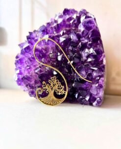 5/20 Pairs Life Of Tree Spiral Brass Earrings