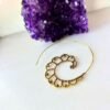 5/20 Pairs Minimalist Spiral Filigree Brass Earrings