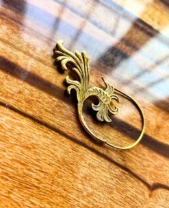 Alternative view of 5/20 Pairs Crafted Filigree Leaf Brass Earrings