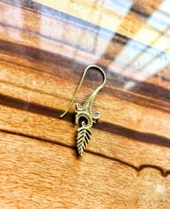 Alternative view of 5/20 Pairs Filigree Leaf Brass Earrings