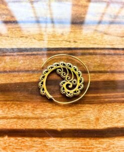 Alternative view of 5/20 Pairs Elegant Spiral Filigree Brass Earrings