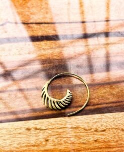 Alternative view of 5/20 Pairs Crafted Spiral Filigree Brass Earrings