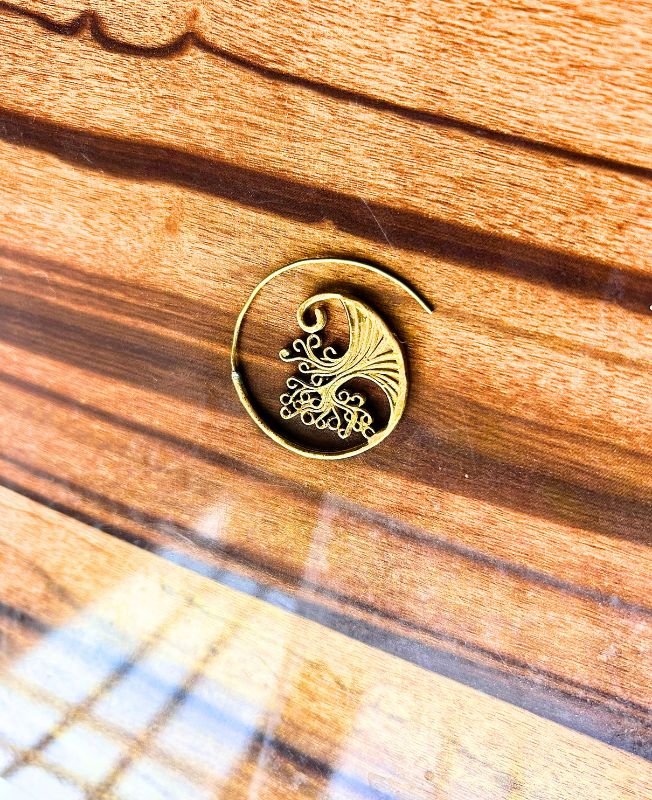 5/20 Pairs Artistic Spiral Bohemian Brass Earrings - Image 2