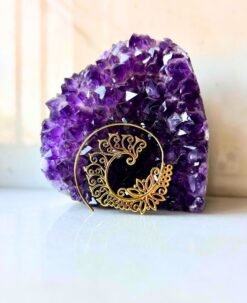 5/20 Pairs Ornate Spiral Filigree Brass Earrings