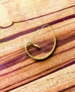 Alternative view of 5/20 Pairs Sleek Snake Spiral Brass Earrings