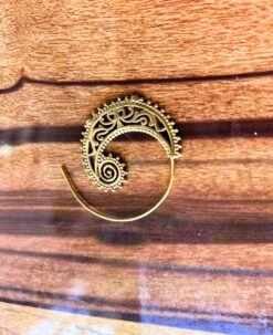 Alternative view of 5/20 Pairs Meticulous Spiral Filigree Brass Earrings
