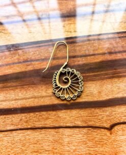 Alternative view of 5/20 Pairs Hook Spiral Filigree Brass Earrings