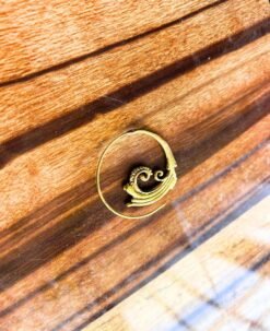 Alternative view of 5/20 Pairs Flowing Spiral Filigree Brass Earrings