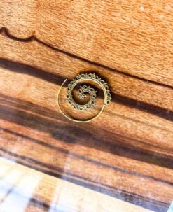 Alternative view of 5/20 Pairs Circular Spiral Filigree Brass Earrings