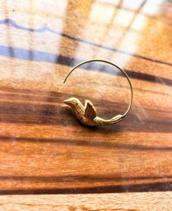 Alternative view of 5/20 Pairs Flying Bird Spiral Brass Earrings