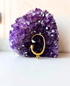 5/20 Pairs Classic Crescent Spiral Brass Earrings