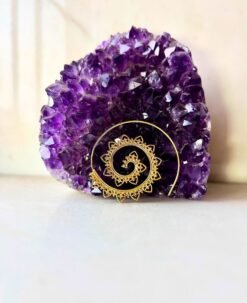 5/20 Pairs Floral Spiral Mandala Brass Earrings