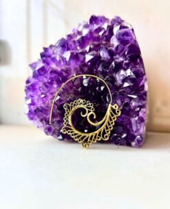 5/20 Pairs Beautiful Filigree Spiral Brass Earrings