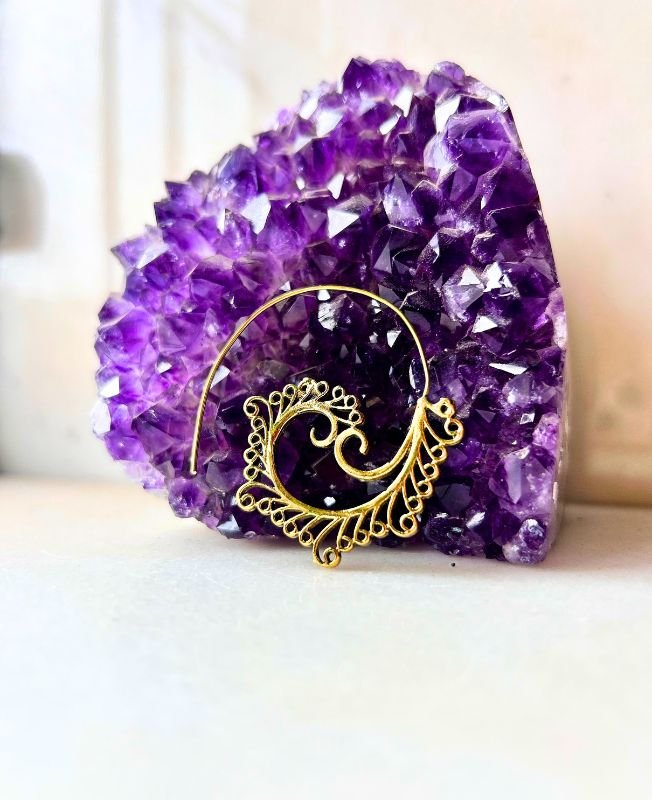 5/20 Pairs Beautiful Filigree Spiral Brass Earrings