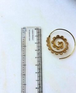 Alternative view of 5/20 Pairs Vintage Spiral Hoop Brass Earrings