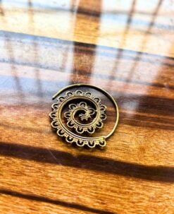 Alternative view of 5/20 Pairs Traditional Spiral Filigree Brass Earrings