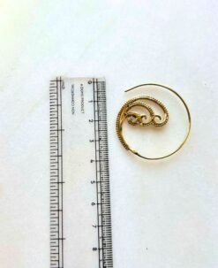 Alternative view of 5/20 Pairs Lightweight Spiral Brass Earrings