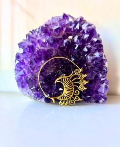 5/20 Pairs Sunset Spiral Filigree Brass Earrings