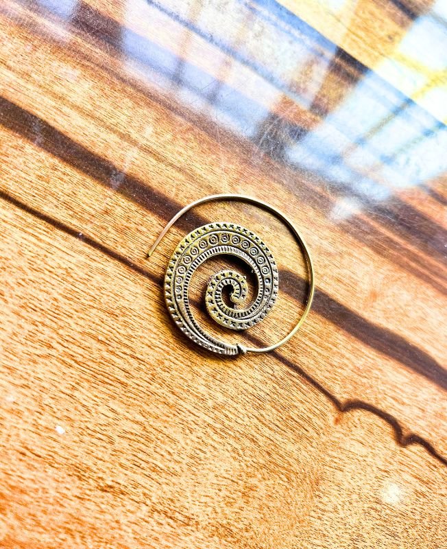 5/20 Pairs Charming Spiral Filigree Brass Earrings - Image 2