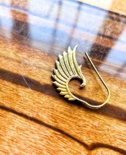 Alternative view of 5/20 Pairs Wing Hook Spiral Brass Earrings