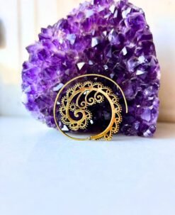 5/20 Pairs Elegant Spiral Filigree Brass Earrings