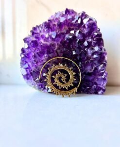 5/20 Pairs Detailed Artistry Spiral Brass Earrings