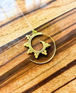 Alternative view of 5/20 Pairs Textured Spiral Filigree Brass Earrings