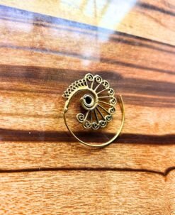 Alternative view of 5/20 Pairs Spiral Coiled Filigree Brass Earrings