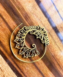 Alternative view of 5/20 Pairs Ornate Spiral Filigree Brass Earrings