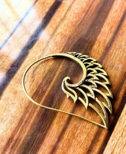 Alternative view of 5/20 Pairs Wing Filigree Brass Earrings