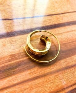 Alternative view of 5/20 Pairs Handmade Tribal Spiral Brass Earrings