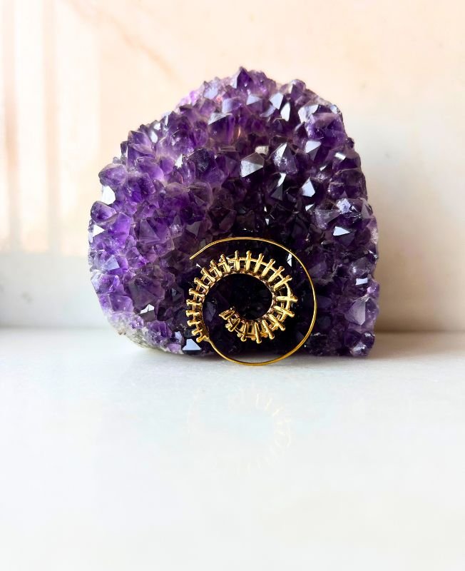 5/20 Pairs Cyclical Spiral Filigree Brass Earrings