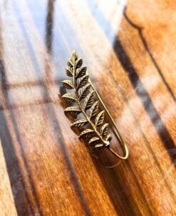 Alternative view of 5/20 Pairs Leaf Branch Spiral Brass Earrings
