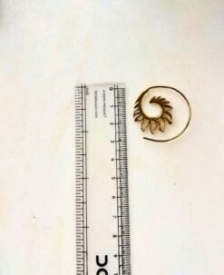 Alternative view of 5/20 Pairs Sunburst Spiral Hoop Brass Earrings