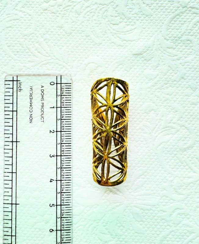 Circle of Life Brass Dreadlock Bead - Image 3