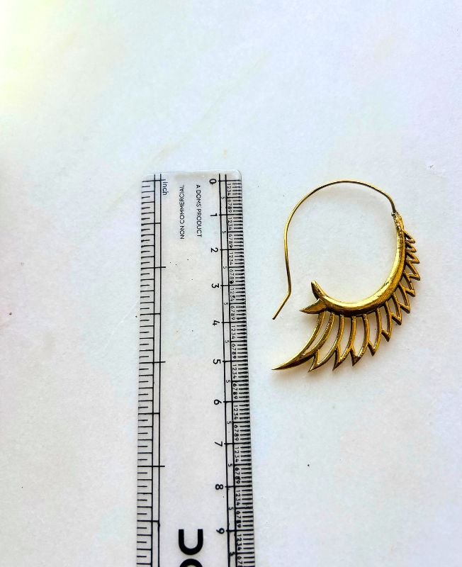 5/20 Pairs Palm Tree Spiral Brass Earrings - Image 3