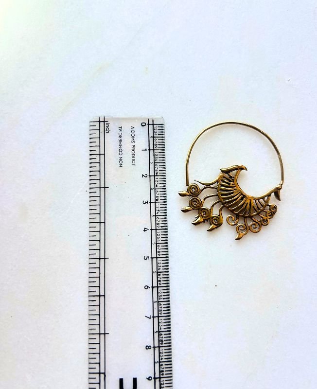 5/20 Pairs Sunset Spiral Filigree Brass Earrings - Image 3