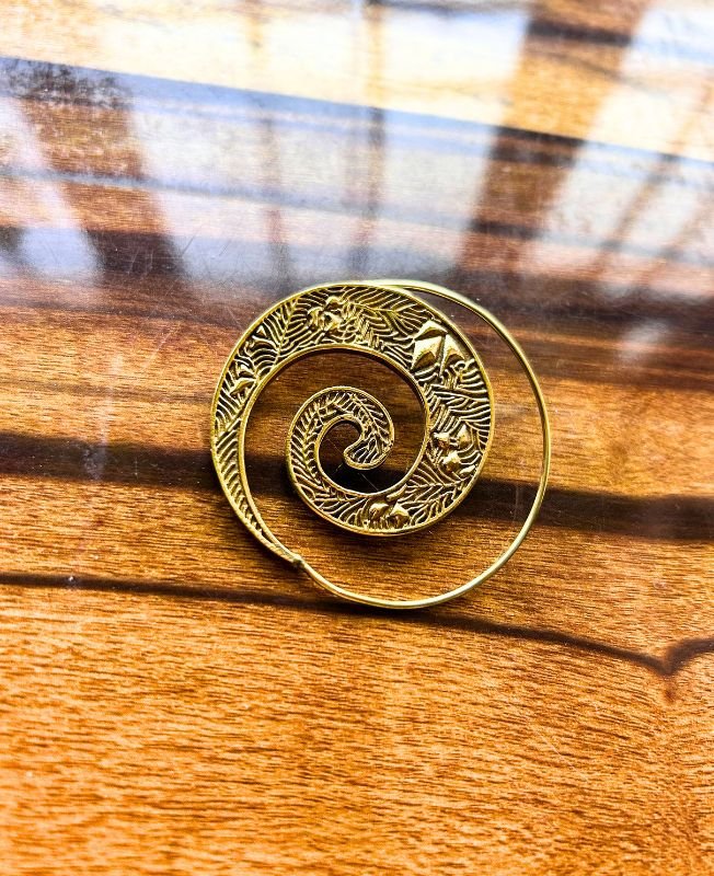 5/20 Pairs Fusion Floral Filigree Brass Earrings - Image 2